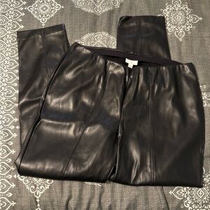 jJill Black Faux Leather Pants